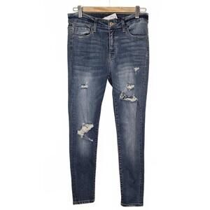 Vervet Slouchy Jeans High Waist Distressed Skinny Factory Distressed NWT  26